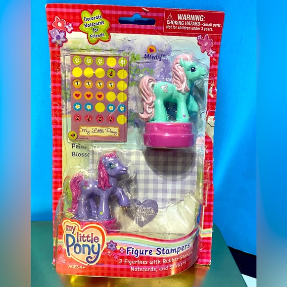 MY LITTLE PONY NWT VTG 2005 PONY FIGURE STAMPERS, INK, STICKERS & NOTECARDS - Picture 1 of 16